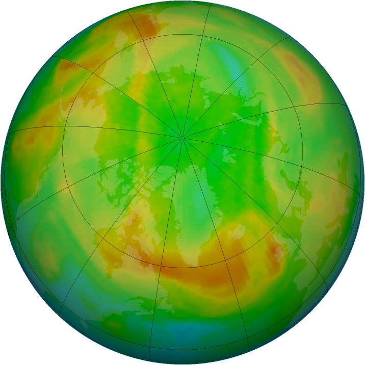 Arctic ozone map for 30 March 1993